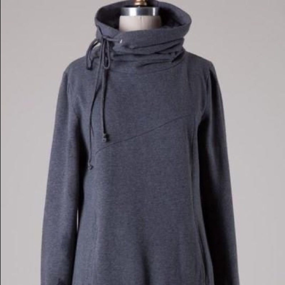 Grey cowl neck sweatshirt